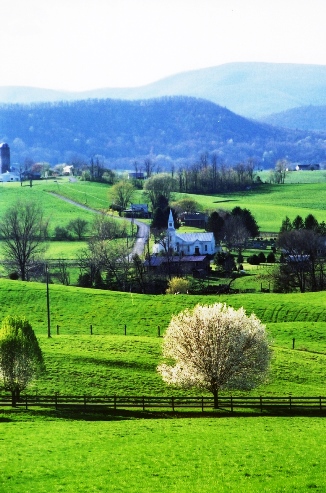 The Shenandoah Valley of Virginia in spring